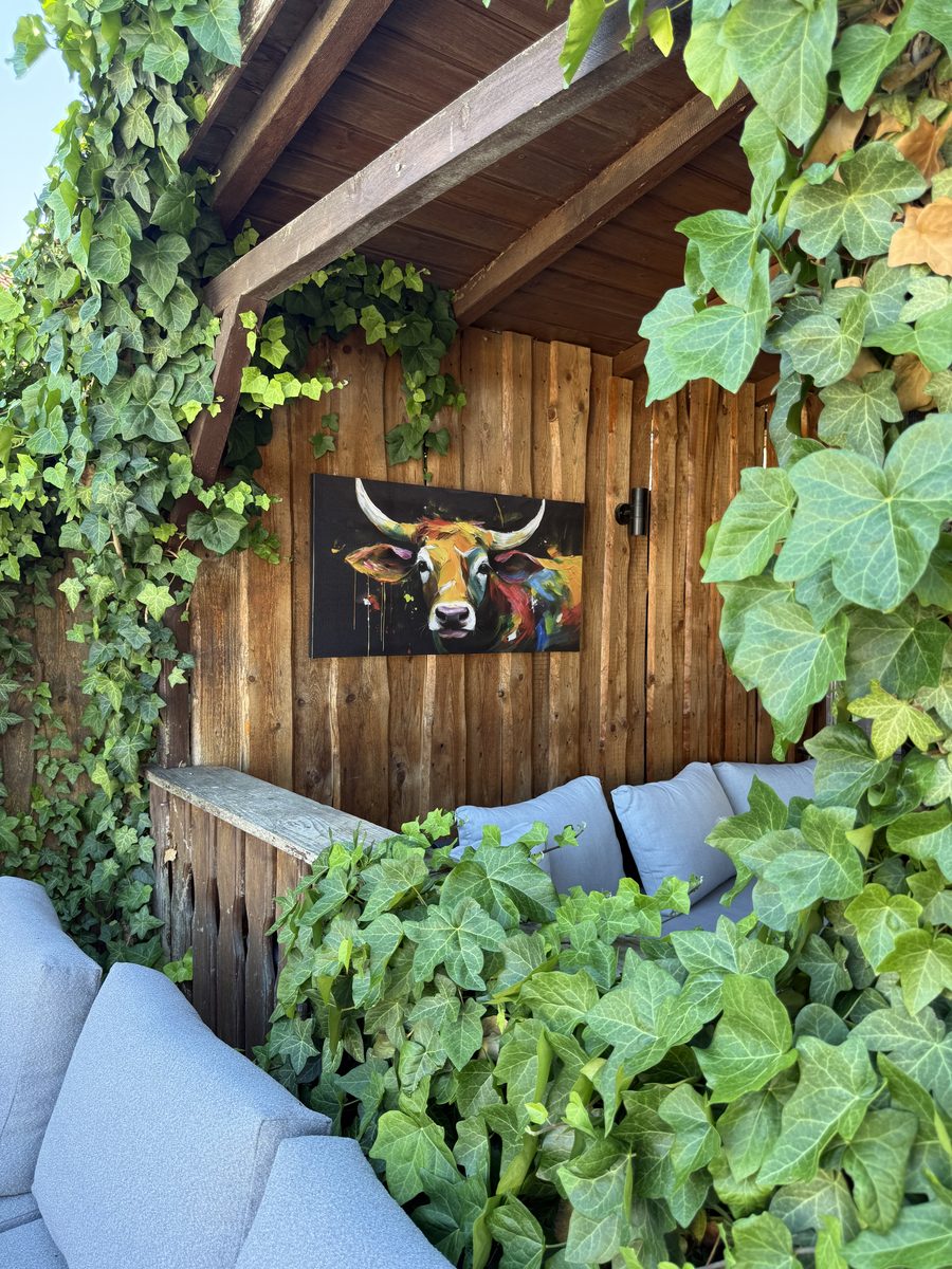Gemütliche Sitzecke im Biergarten